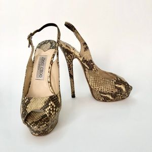 Jimmy Choo Snakeskin Slingback Sandal